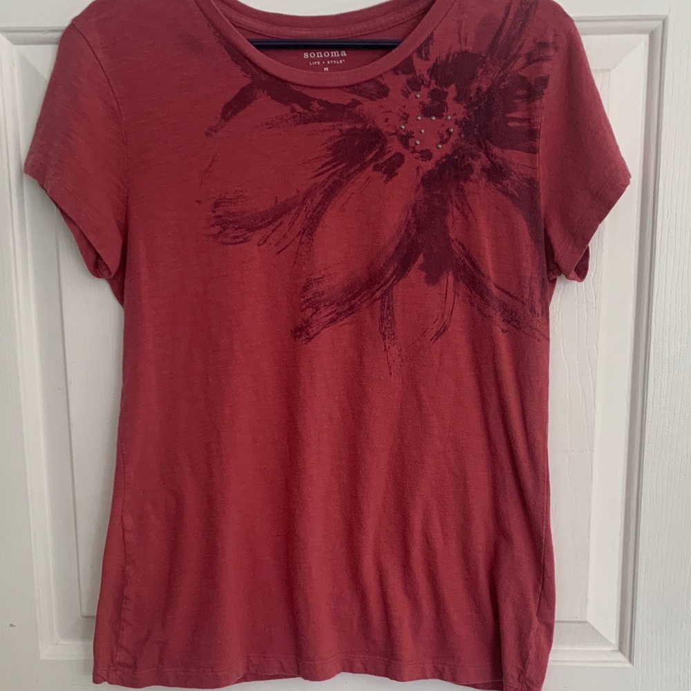 Sonoma Women's Mauve Short Sleeve Tee with design